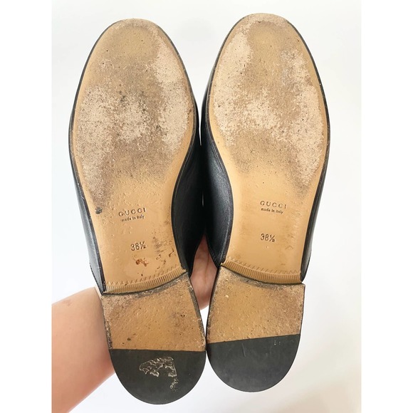 Gucci Princetown Horsebit Black Mule Shoes Loafer Leather Slipper EU 38.5 US 8.5 - Picture 10 of 10